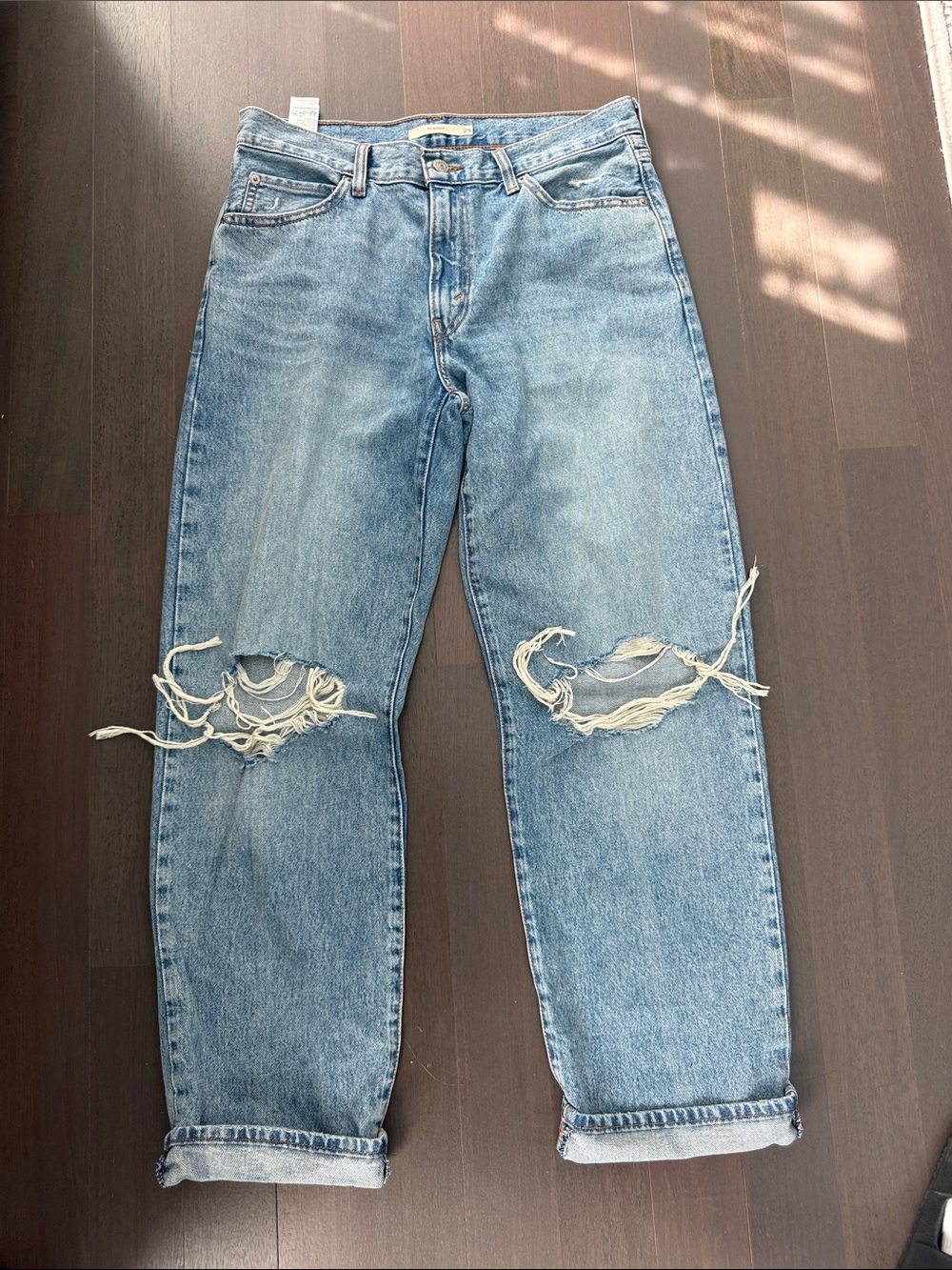 Levi's Light Blue Distressed Relaxed Women's Jeans